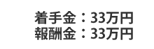 着手金30万円、報酬金30万円