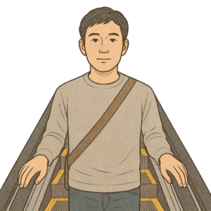 エスカレーターで盗撮した20代男性